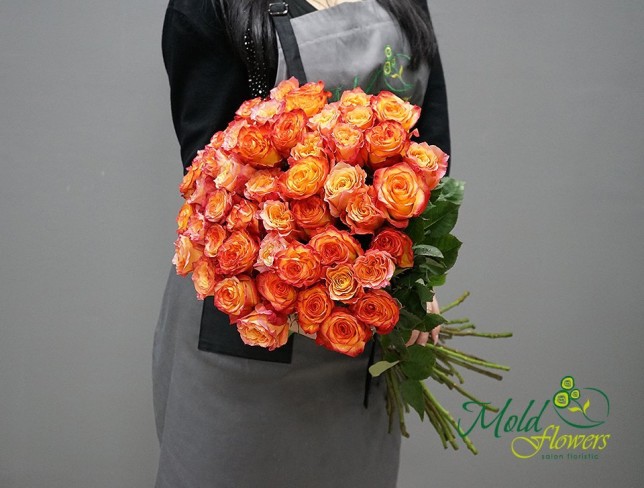 Trandafir portocaliu Ecuador 50 cm foto